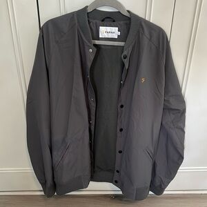 Farah canvas bomber jacket in grey